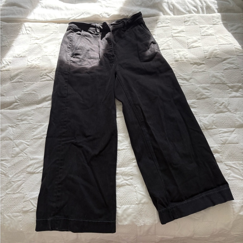 Everlane Women’s Wide-Leg Cropped Pants - Black